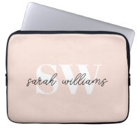 Modern Personalised Monogram Name Pink