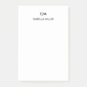 Modern Personalised Monogram Name Post-it Notes