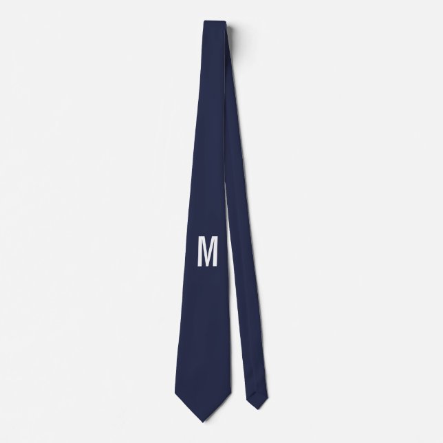 Modern Personalised Monogram Tie (Front)