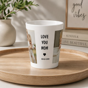 Modern Personalised Mother's Day  – Love You Mum Latte Mug