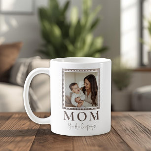 Modern Personalised Mum Photo Mug Elegant Gift