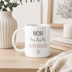 Modern Personalised Mum Superhero Photo Collage Coffee Mug