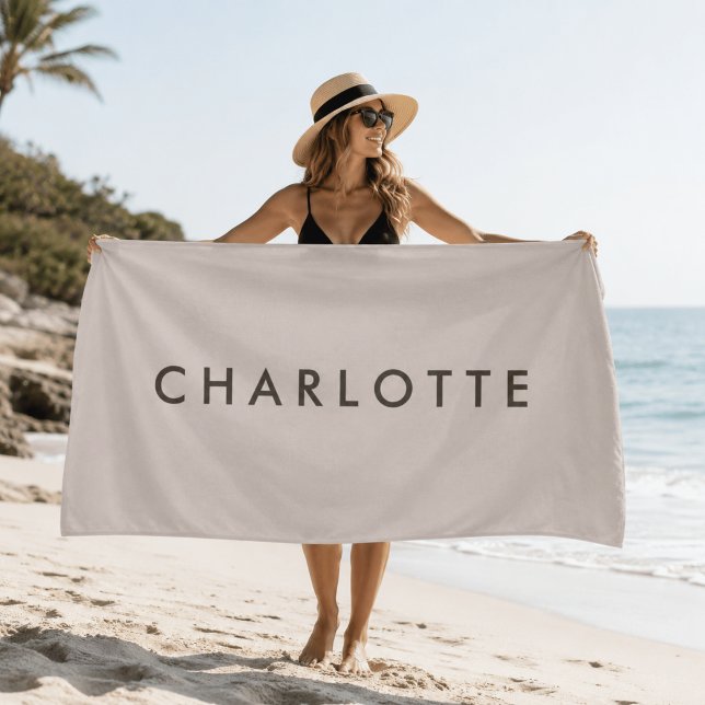 Modern Personalised Name Beach Towel (Creator Uploaded)