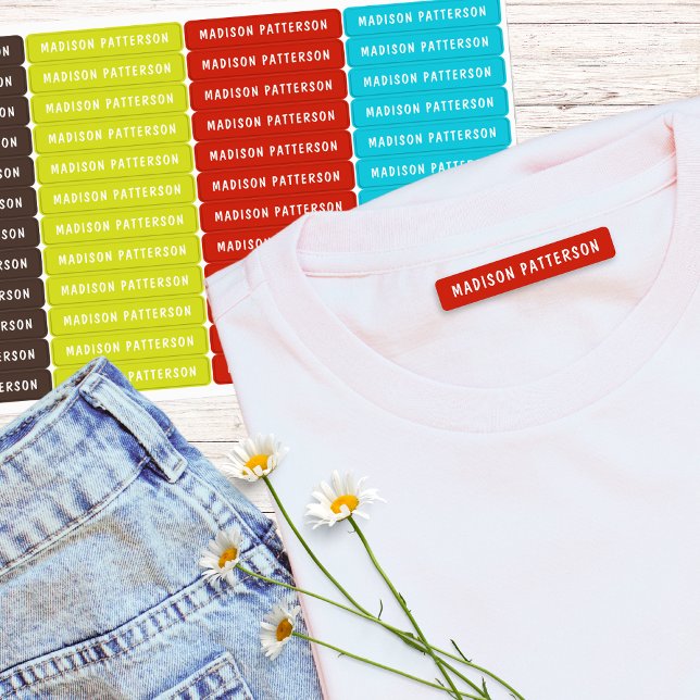 Modern Personalised Name Brown Lime Red Aqua (Creator Uploaded)