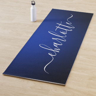 Modern Personalised Name Chic Calligraphy Yoga Mat