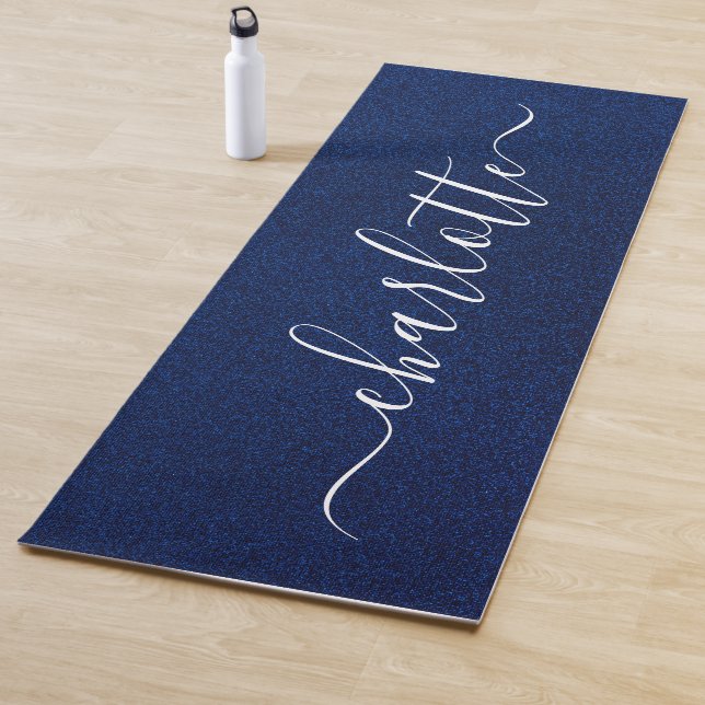 Modern Personalised Name Chic Calligraphy Yoga Mat (In Situ)