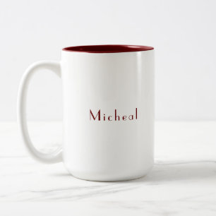 Modern Personalised Name Custom Made Just for you Two-Tone Coffee Mug