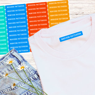 Modern Personalised Name Cyan Blue Orange Yellow