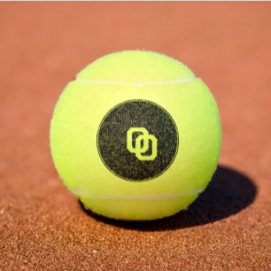 Modern Personalised Name Elegant Yellow Colour Tex Tennis Balls