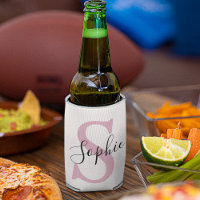 Modern Personalised Name Monogram Pink