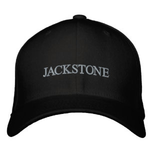  Modern Personalised Name Script Cool Black  Embroidered Hat