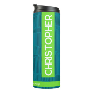 Modern Personalised Name Thermal Tumbler 