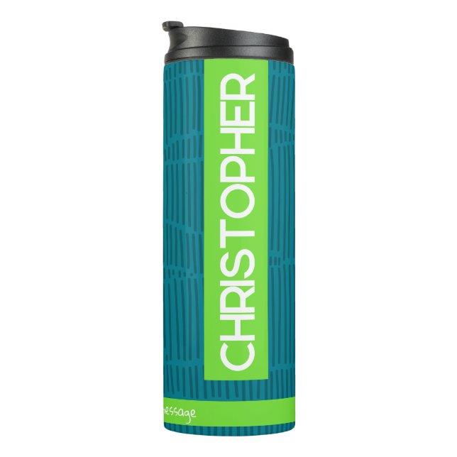 Modern Personalised Name Thermal Tumbler  (Rotated Right)