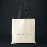 Modern Personalised Name Tote Maid Of Honour Bag<br><div class="desc">This is a modern minimal personalised bridesmaid tote bag. Edit most wording and all colours to make this minimal bridesmaid gift fit your event needs and personal style. Just select "edit using design tool" on toolbar :)</div>