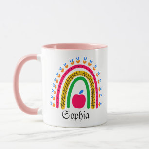 Modern Personalised Name With Rainbow Mug