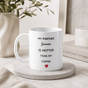 Modern Personalised Partner Coffee Mug