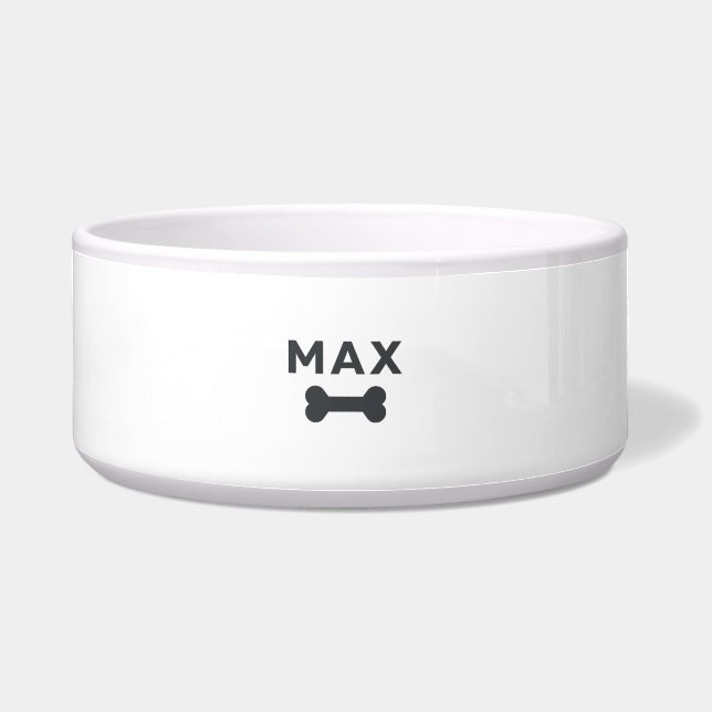 Modern Personalised Pet Bowl (Front)