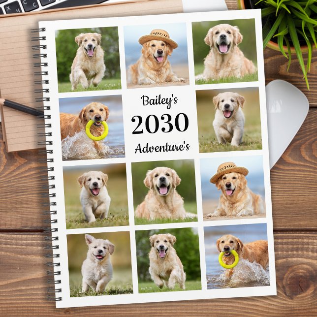 Modern Personalised Pet Dog Photo Collage 2024 Planner (Creator Uploaded)