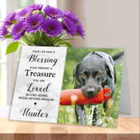 Modern Personalised Pet Photo Dog Loss Sympathy