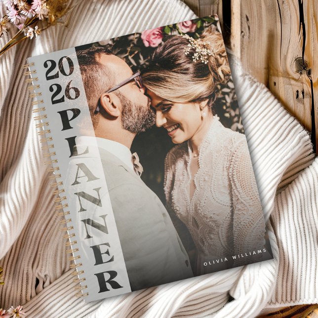 Modern Personalised Photo 2026 | White Overlay  Planner (Creator Uploaded)