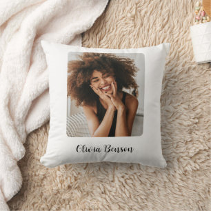 Modern Personalised Photo and Name Create your own Cushion