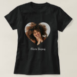 Modern Personalised Photo and Name Create your own T-Shirt<br><div class="desc">Design your t-shirt with your photo and name 
Simple and classic heart photo template and name for all your occasions.</div>