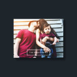 Modern Personalised Photo Canvas Print<br><div class="desc">Personalise it with your wedding date,  family name,  or any text of your choice for a beautiful and unique piece of wall art.</div>