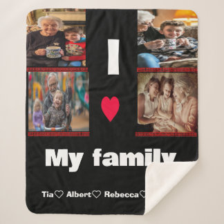 Modern Personalised Photo Collag  Sherpa Blanket