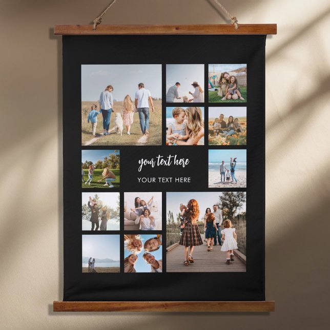 Modern Personalised Photo Collage Hanging Tapestry (Creator Uploaded)