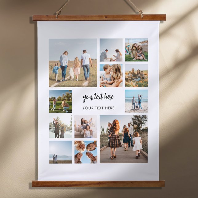 Modern Personalised Photo Collage Hanging Tapestry (Creator Uploaded)