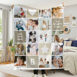 Modern Personalised Photo Collage Keepsake Fleece Blanket<br><div class="desc">It's time to give your loved ones something extra special, something that's truly unique and that they'll never forget. Show them how much you care with the Personalised Gift Fleecy Blanket. This blanket is perfect for snuggling up on those long winter nights, or simply to display in any room of...</div>