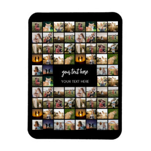 Modern Personalised Photo Collage Magnet