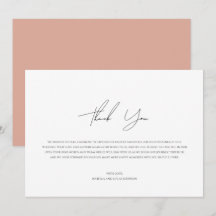 Modern Personalised Photo Flat Thank You Card