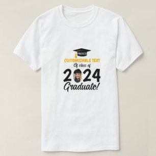 Modern Personalised photo Graduation Family   T-Shirt