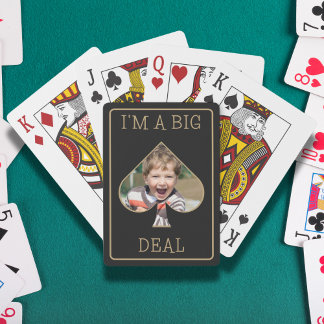 Modern Personalised Photo Keepsake I'm A Big Deal Playing Cards