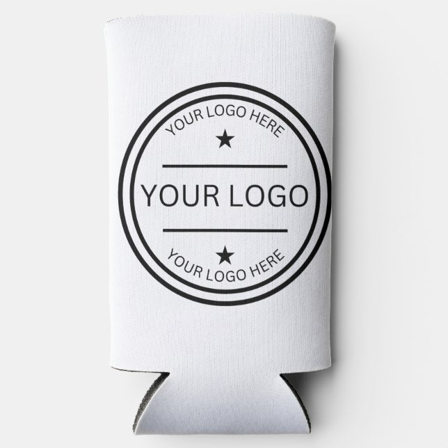 Modern Personalised Photo Logo wedding favour Gift Seltzer Can Cooler (Front)