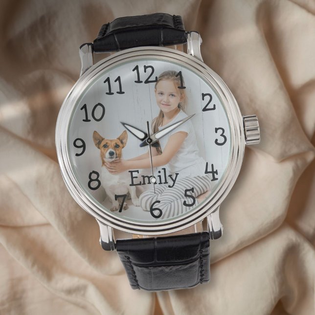 Modern Personalised Photo Name Watch (Modern Personalized Photo Name Watch)