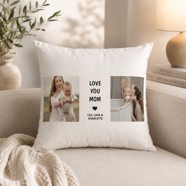 Modern Personalised Photo Pillow for Mum (Creator Uploaded)