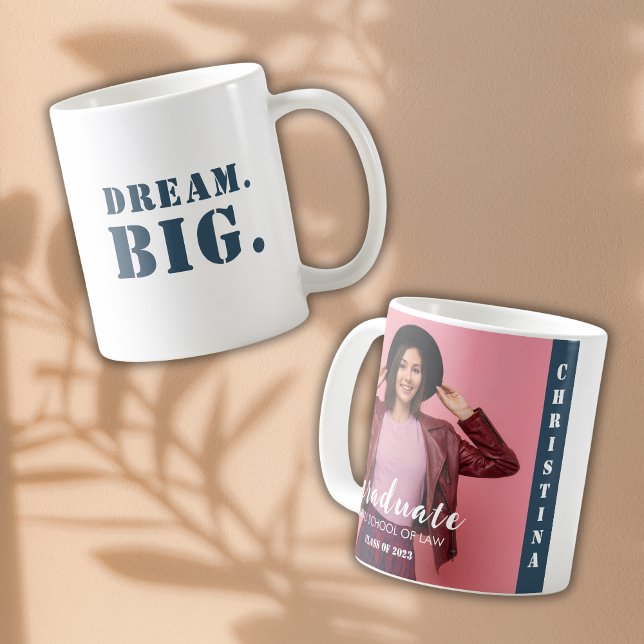 Modern Personalised Photo Script Graduate Coffee Mug (Creator Uploaded)