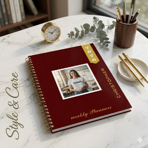Modern Personalised Photo Text Stylish Planner