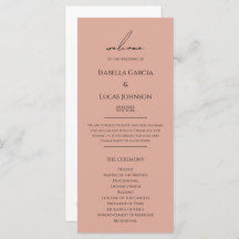 Modern Personalised Photo Wedding Program