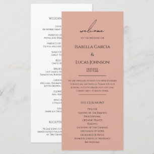 Modern Personalised Photo Wedding Program