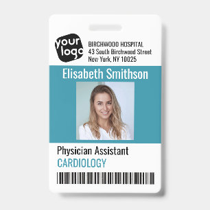    Modern Personalised Physician Assistant ID Card Badge