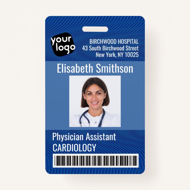 Modern Personalised Physician Assistant ID Card ID Badge (Front)