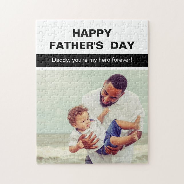 Modern Personalised Picture Gifts for Dad Fathers  Jigsaw Puzzle (Vertical)
