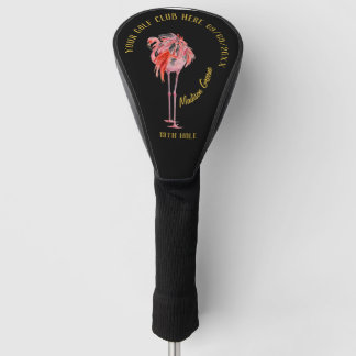  Modern Personalised Pink Flamingo Golf Head Cover