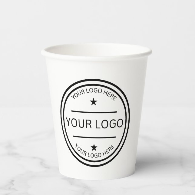 Modern Personalised Plastic Party Promotional  Paper Cups (Front)