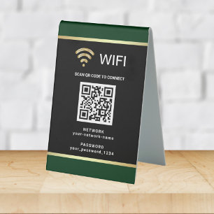 Modern Personalised QR Code Wifi Network Password
