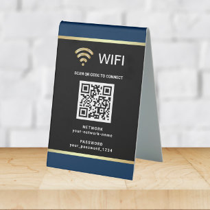 Modern Personalised QR Code Wifi Network Password