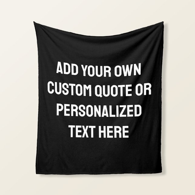 Modern Personalised Quote Fleece Blanket (Creator Uploaded)